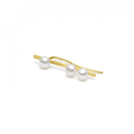 Freshwater Pearl Earstud Trio Gold