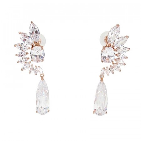 Guro earrings clear/rosegold
