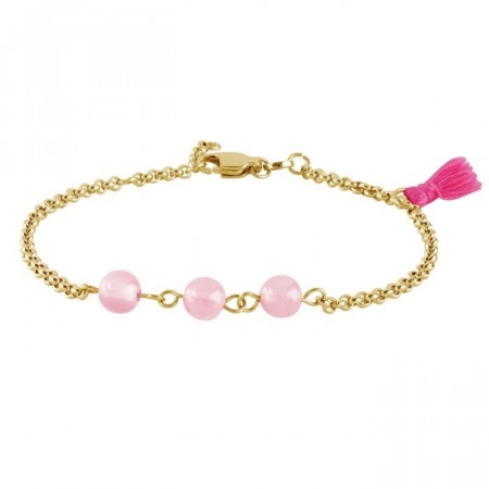 Dyrberg/Kern Calista bracelet rose quartz