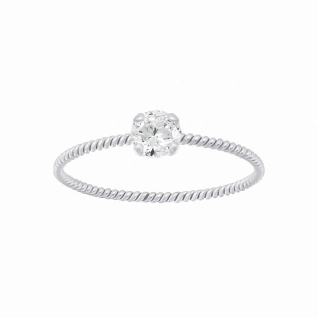 PORTOFINO TWISTED RING CLEAR/SILVER
