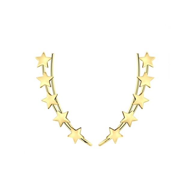 JBX STARBURST EAR CLIMBER EARRINGS GOLD