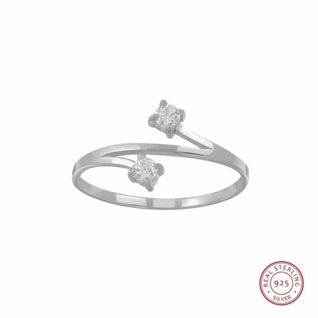 STERLING SØLV GALAXY CRYSTAL RING