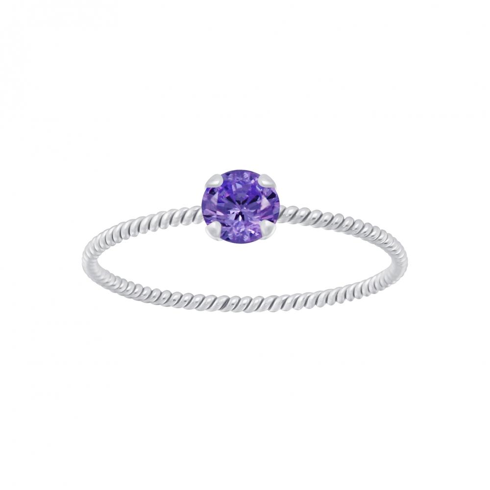JBX Portofino twisted ring amethyst/silver