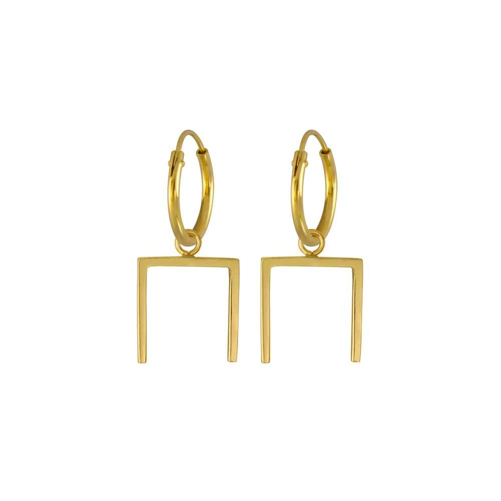 JBX Geometric mini hoop earrings
