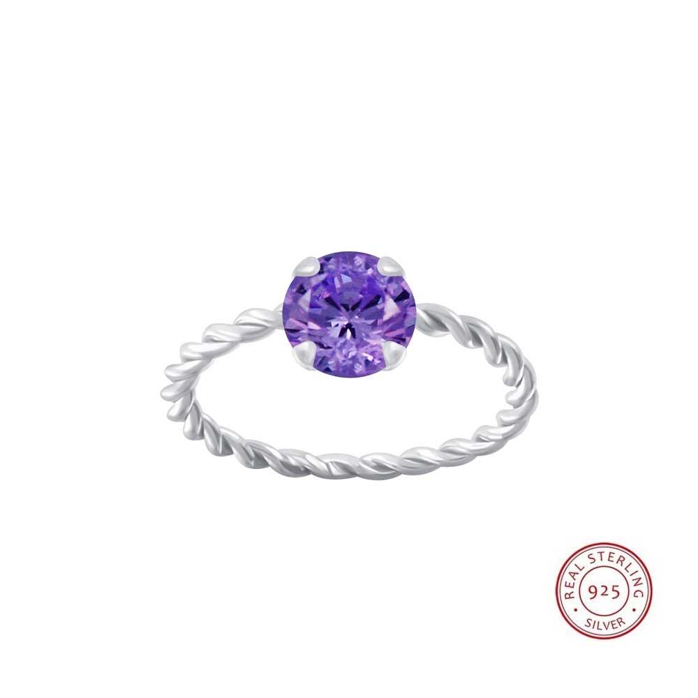 JBX POSITANO TWISTED RING PURPLE/SILVER