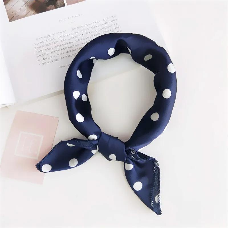 AVI Accessories Petite Polkadot Scarf white navy