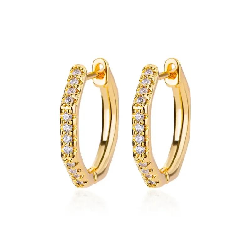 AVI Jewels Structured hoops gold