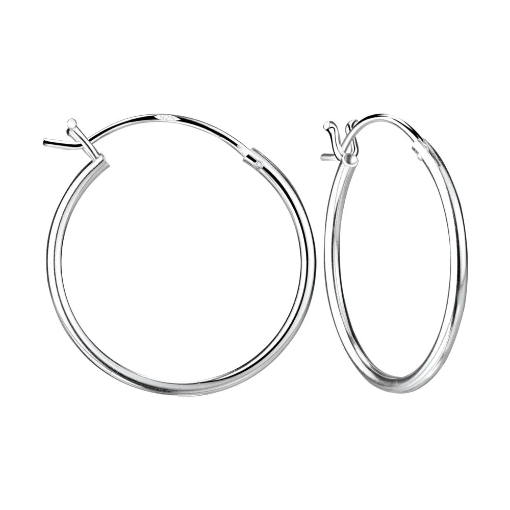 JBX BASIC HOOPS STERLINGSILVER