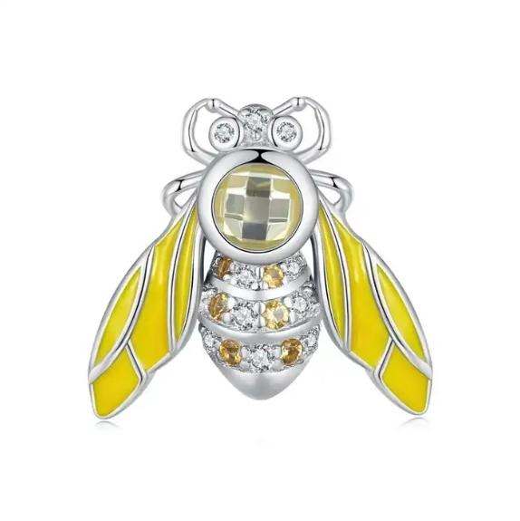 JBX charm Vintage Bee silver