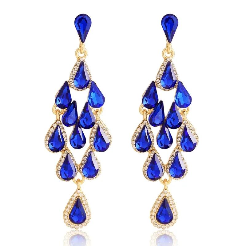 AVI Jewels Beverly earrings gold/sapphire