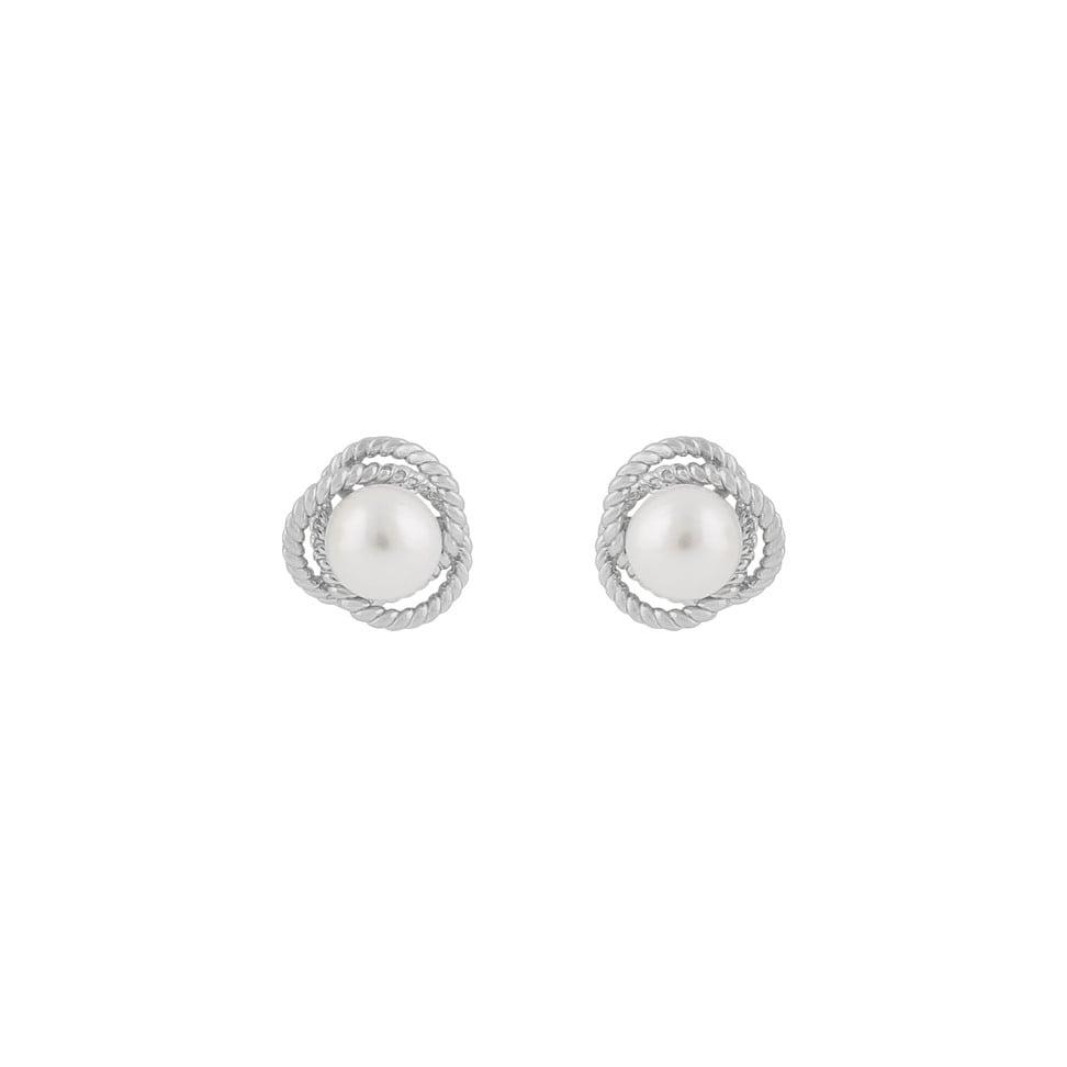 Snö of Sweden Lydia pearl earrings silver