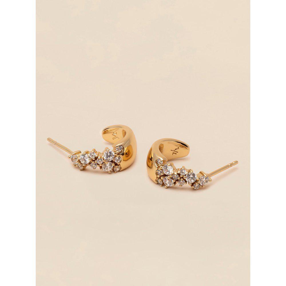 YLVA LI Petite Meadow earrings - Crystal (gold)